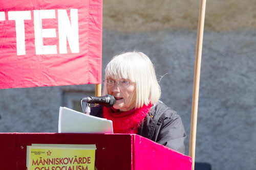 Elsa-Lena Åström talar i Alingsås